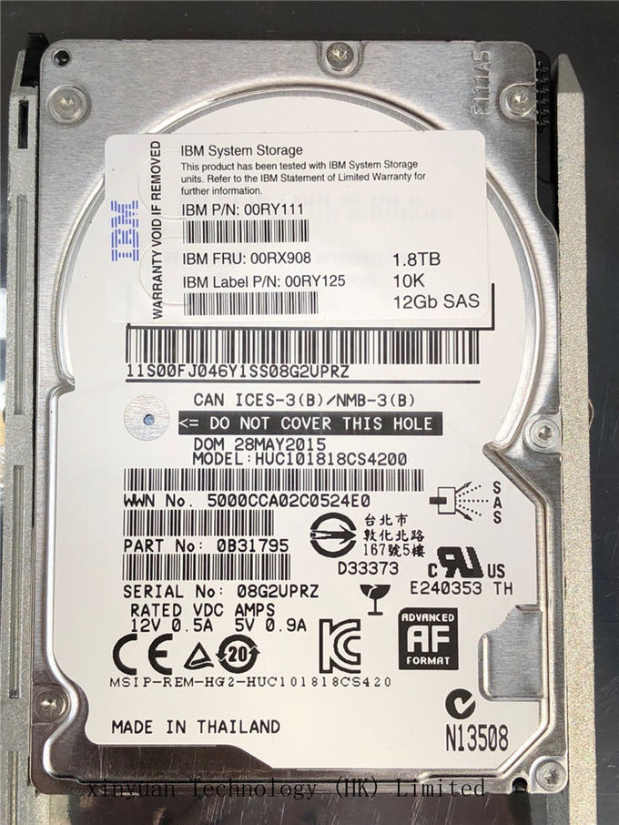 Жесткий диск сервера 2076-АХФ4/00РС908/00РИ111, жесткий диск ИБМ 1.8ТБ 6Г В7000 Г2 10к Сата